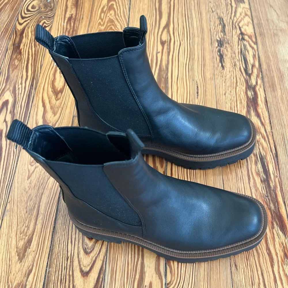 Sam Edelman Laguna Black Leather Weatherproof Chelsea Boot 7.5 - Picture 6 of 13